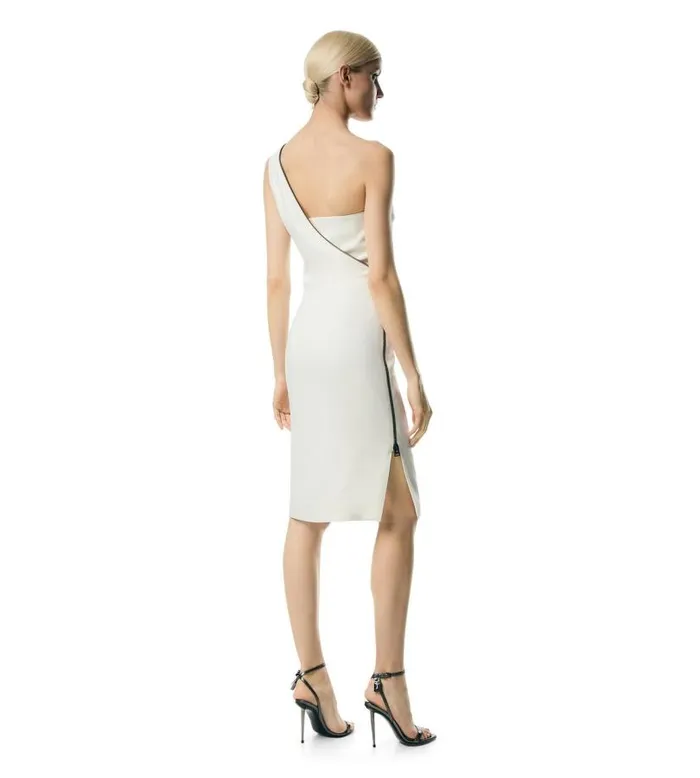 Women Dresses Tom Ford Viscose Stretch Cady One Shoulder Cocktail Dress Chalk Women Dresses Tom Ford Viscose Stretch Cady One Shoulder Cocktail Dress Chalk
