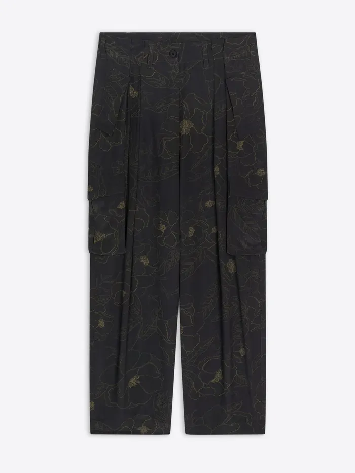 Women Dries Van Noten Pants Silk Workwear Pants