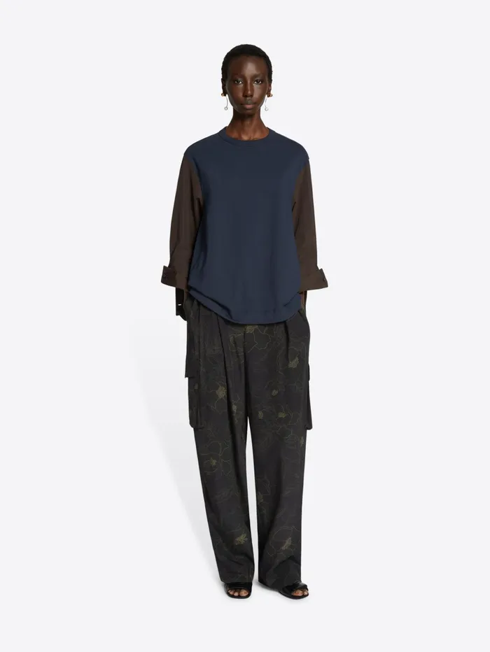 Women Dries Van Noten Pants Silk Workwear Pants