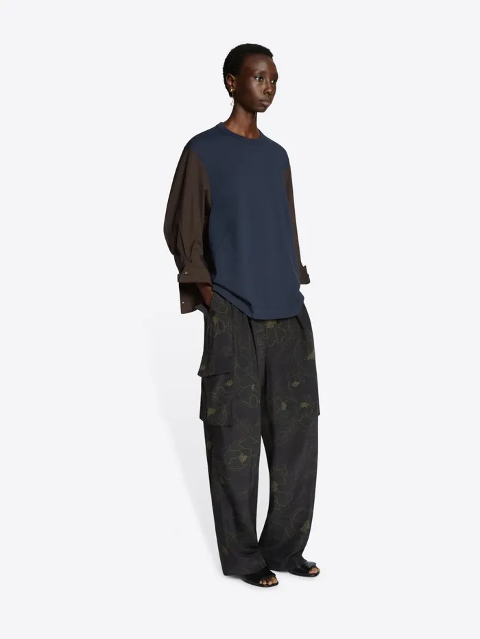 Women Dries Van Noten Pants Silk Workwear Pants