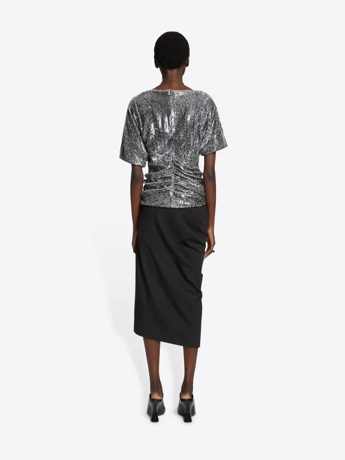 Women Dries Van Noten Skirts Draped Cotton Skirt