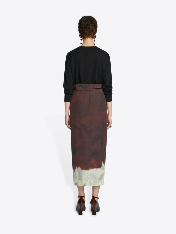 Women Dries Van Noten Skirts Draped Silk Skirt