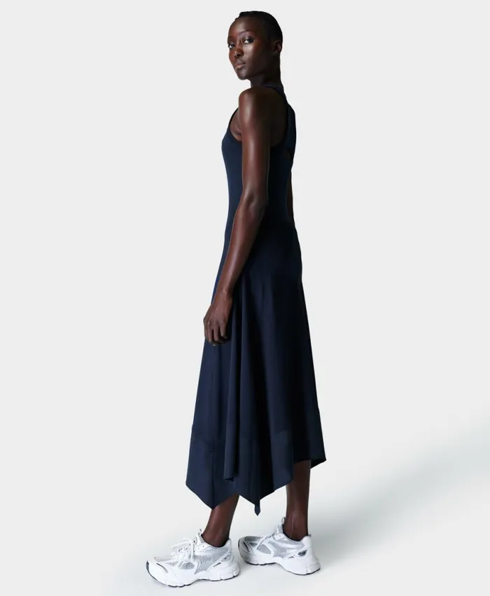 Women Drift Racer Dress French Navy Blue Sweaty Betty Dresses and Jumpsuits