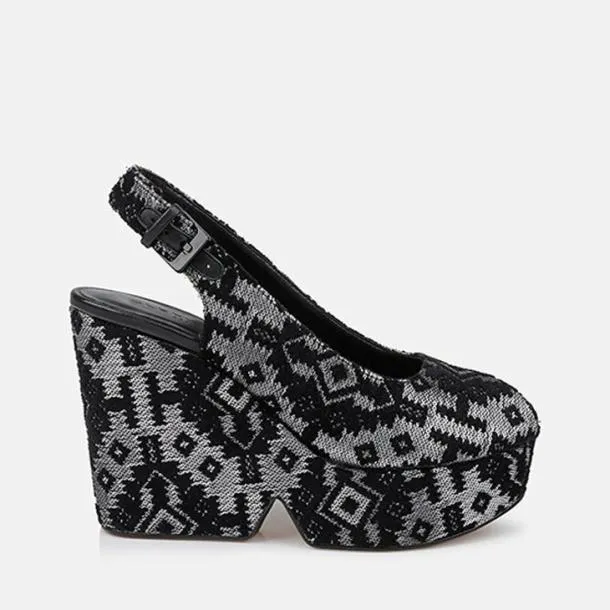 Women DYLAN Fabric Black Clergerie Wedges