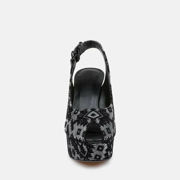 Women DYLAN Fabric Black Clergerie Wedges