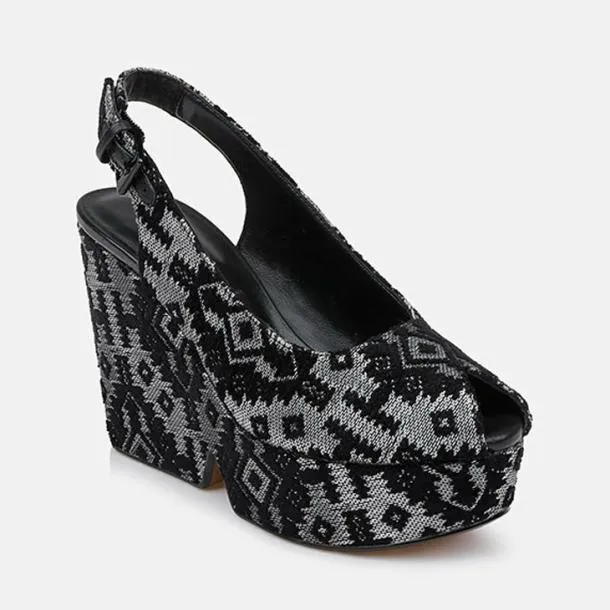 Women DYLAN Fabric Black Clergerie Wedges