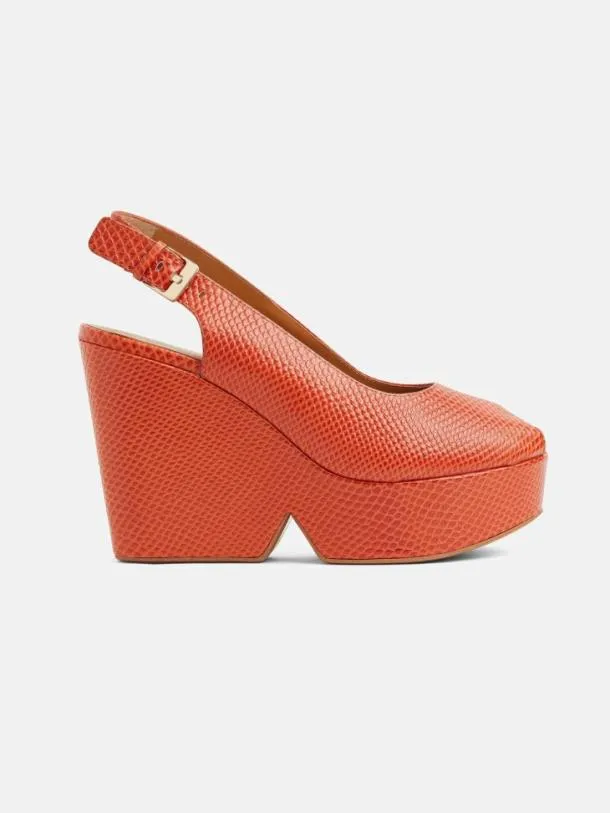 Women DYLAN Snakeeffect Spice Clergerie Wedges