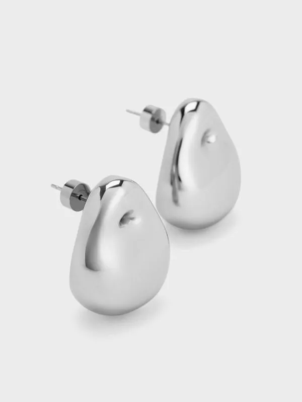 Women Eimear Teardrop Stud Earrings 8211 Silver CHARLES and KEITH Earrings Women Eimear Teardrop Stud Earrings 8211 Silver CHARLES and KEITH Earrings