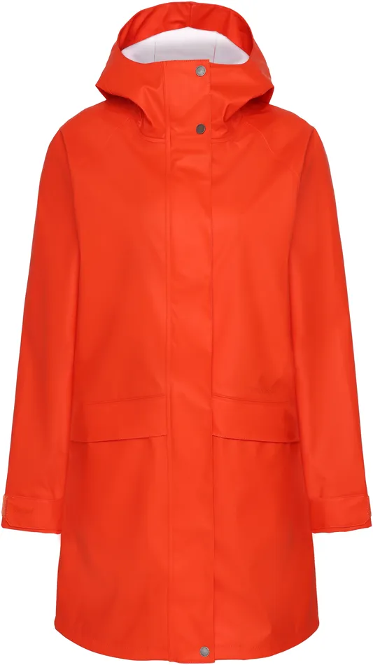 Women Elly Parka Galon Tangerine Red Didriksons Spring Jackets