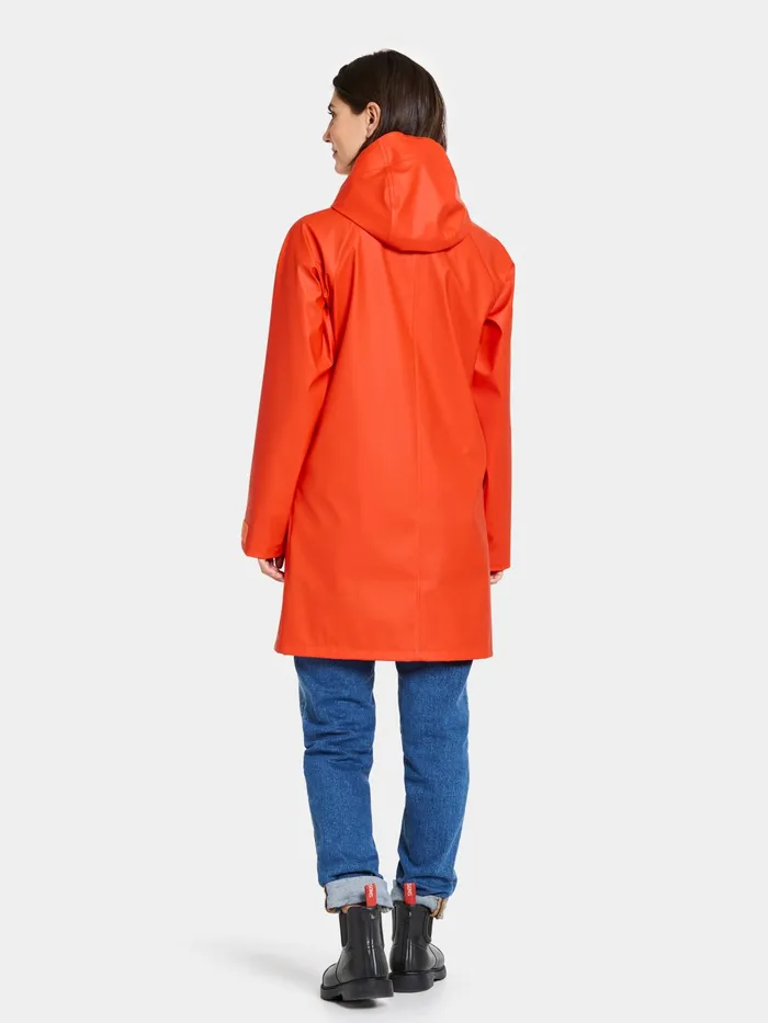 Women Elly Parka Galon Tangerine Red Didriksons Spring Jackets