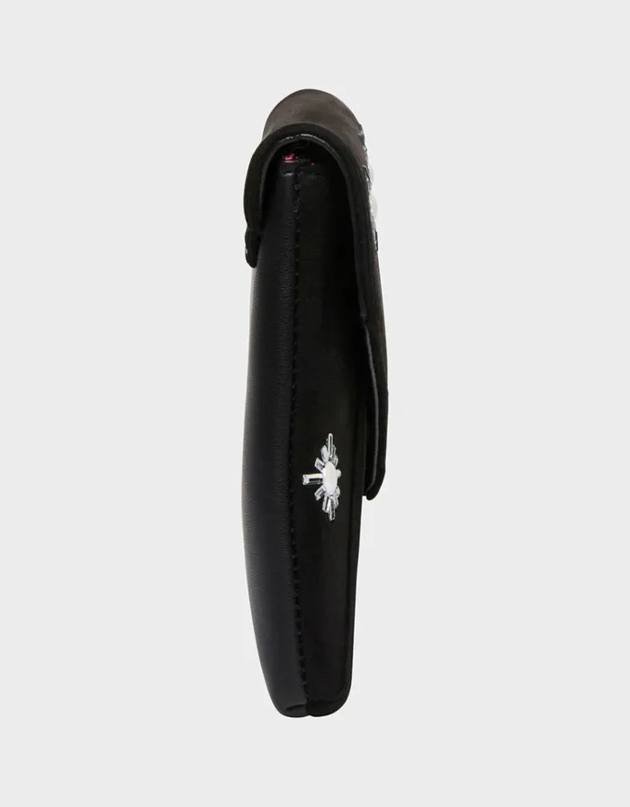 Women EMBELLISHED ENVELOPE CLUTCH BLACK Betsey Johnson Women EMBELLISHED ENVELOPE CLUTCH BLACK Betsey Johnson