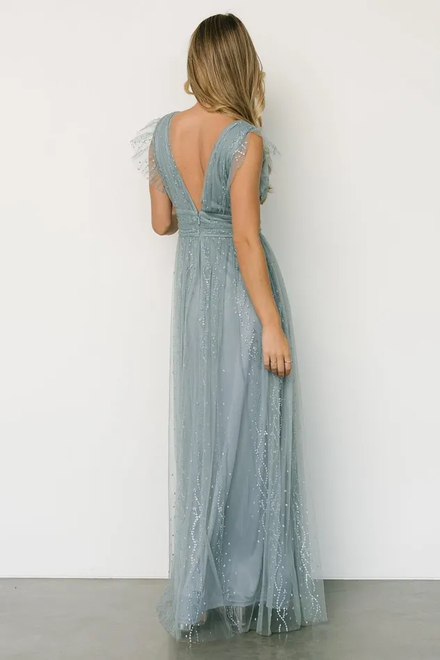 Women Embellished Sequin Baltic Born Annika Sequin Mesh Maxi Dress Slate Women Embellished Sequin Baltic Born Annika Sequin Mesh Maxi Dress Slate