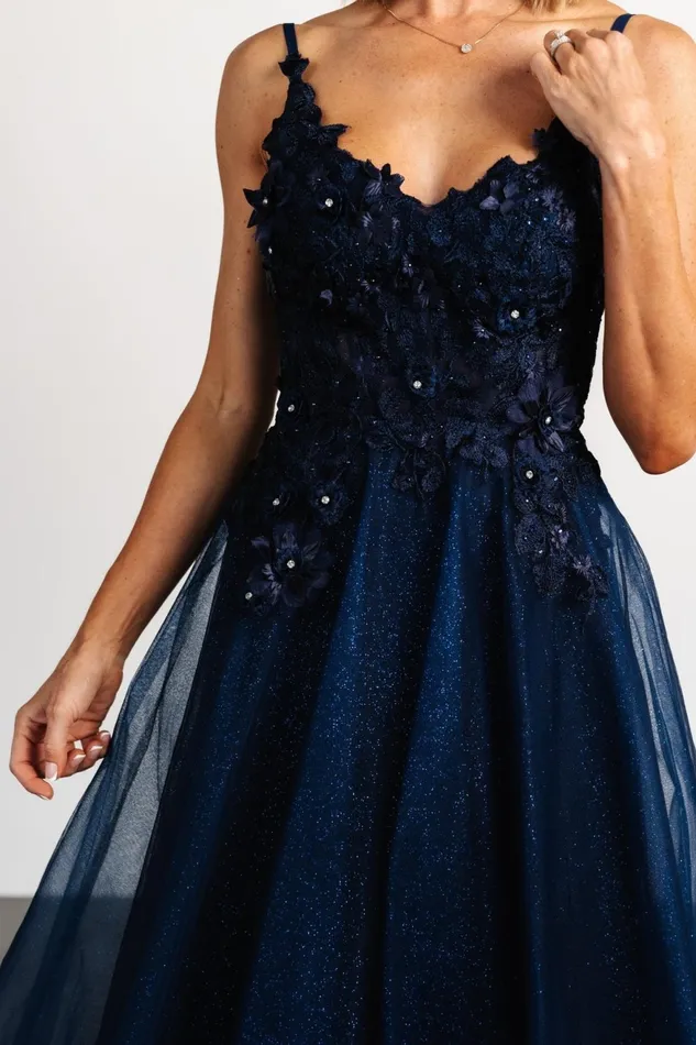 Women Embellished Sequin Baltic Born Noelle Shimmer Midi Dress Midnight Blue Women Embellished Sequin Baltic Born Noelle Shimmer Midi Dress Midnight Blue