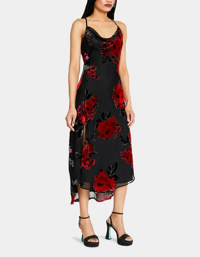 Women EMILIA MIDI DRESS BLACK Betsey Johnson