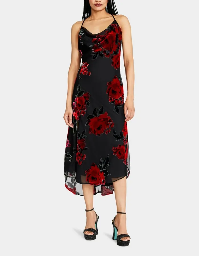 Women EMILIA MIDI DRESS BLACK Betsey Johnson