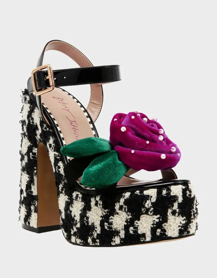 Women EUGENE BLACKWHITE Black White Betsey Johnson Women EUGENE BLACKWHITE Black White Betsey Johnson