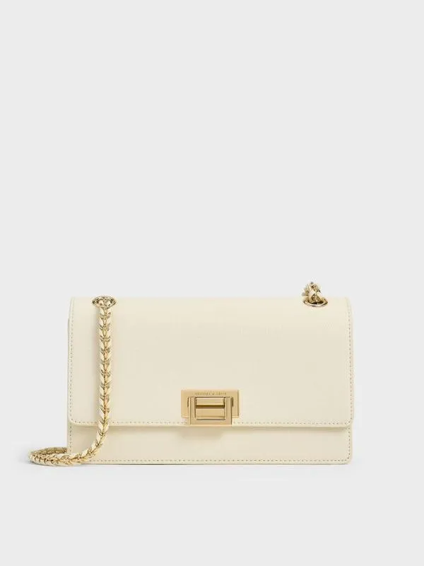 Women Everline BraidedStrap Shoulder Bag 8211 Cream CHARLES and KEITH Shoulder Bags Women Everline BraidedStrap Shoulder Bag 8211 Cream CHARLES and KEITH Shoulder Bags