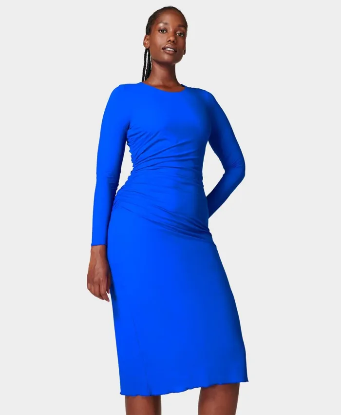 Women Explorer Sculpt Ruched Dress Electric Blue Sweaty Betty Dresses and Jumpsuits Women Explorer Sculpt Ruched Dress Electric Blue Sweaty Betty Dresses and Jumpsuits