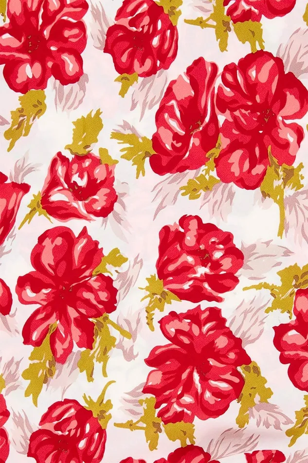 Women Faithfull The Brand Dresses Penne Mini Dress Isadora Floral Red 8211 Faithfull The Brand