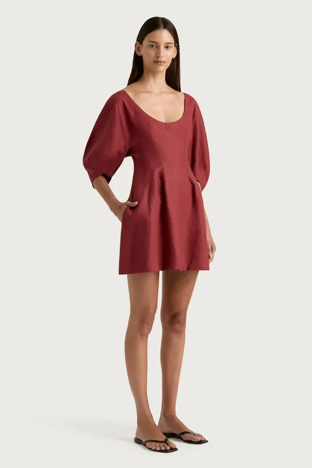Women Faithfull The Brand Dresses Raynara Mini Dress Wine