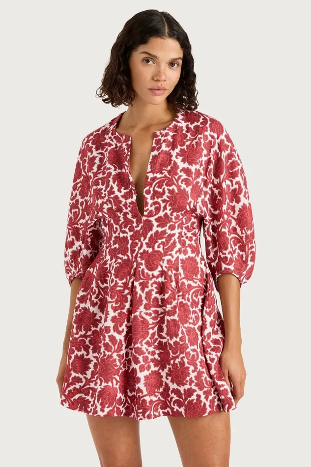 Women Faithfull The Brand Mini Dresses Soleil Mini Dress Heuchera Print