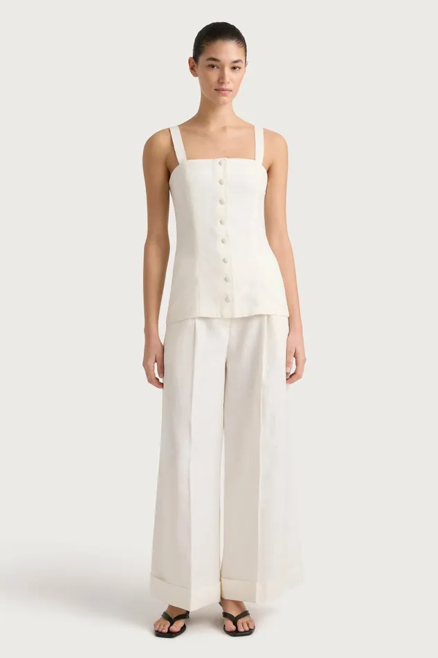 Women Faithfull The Brand Pants Clove Trouser White