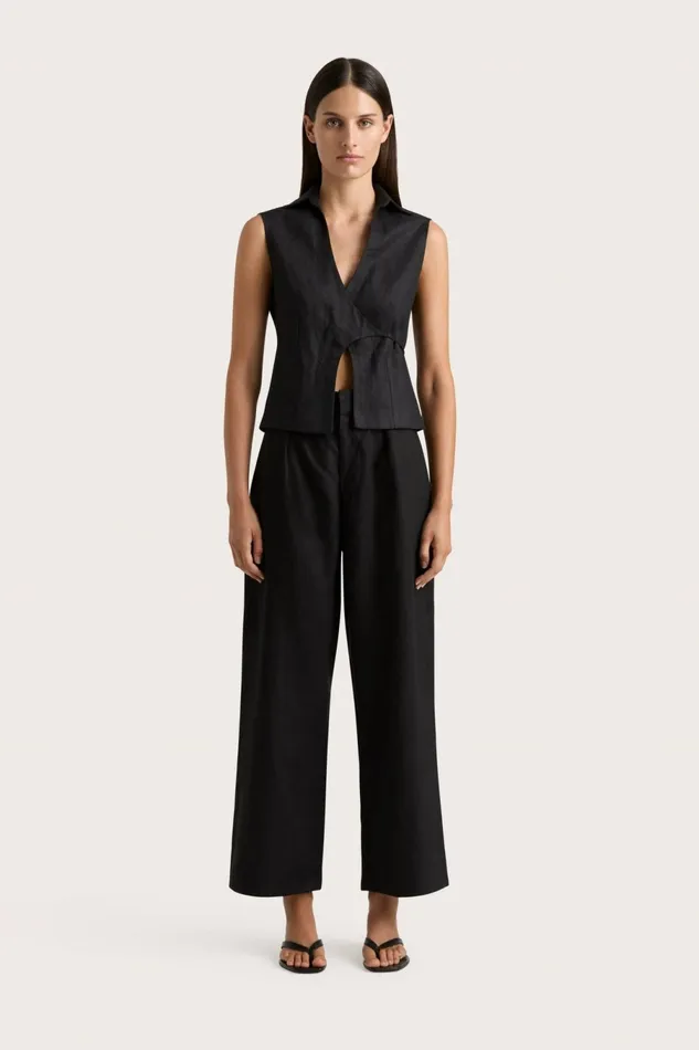 Women Faithfull The Brand Pants Ida Pant Black 8211 Faithfull The Brand