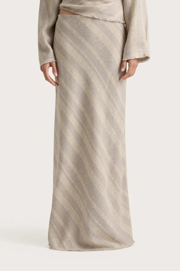 Women Faithfull The Brand Skirts and Shorts Sao Paulo Skirt Sand Sky Stripe