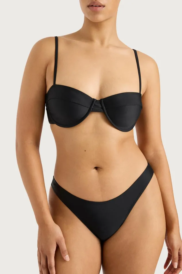 Women Faithfull The Brand Swim Bebe Bikini Bottom Black