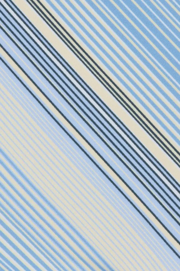 Women Faithfull The Brand Swim Jean Swim Top Futura Stripe Sky Blue