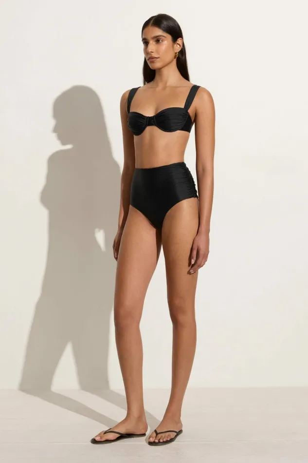 Women Faithfull The Brand Swim Sol Bikini Top Black 8211 Faithfull The Brand