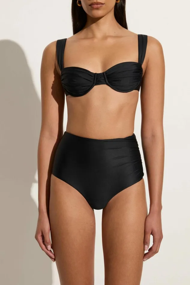 Women Faithfull The Brand Swim Sol Bikini Top Black 8211 Faithfull The Brand