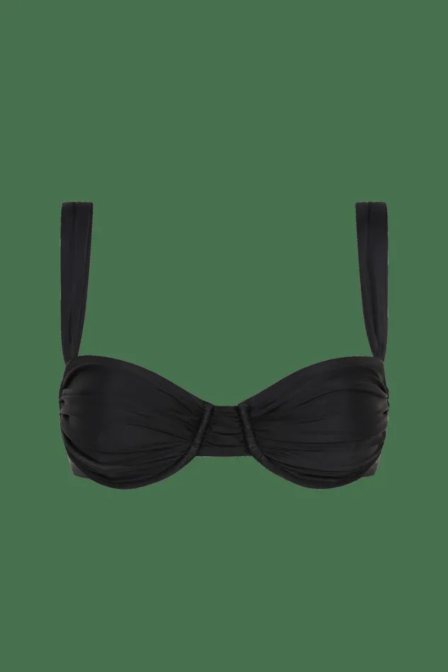 Women Faithfull The Brand Swim Sol Bikini Top Black 8211 Faithfull The Brand