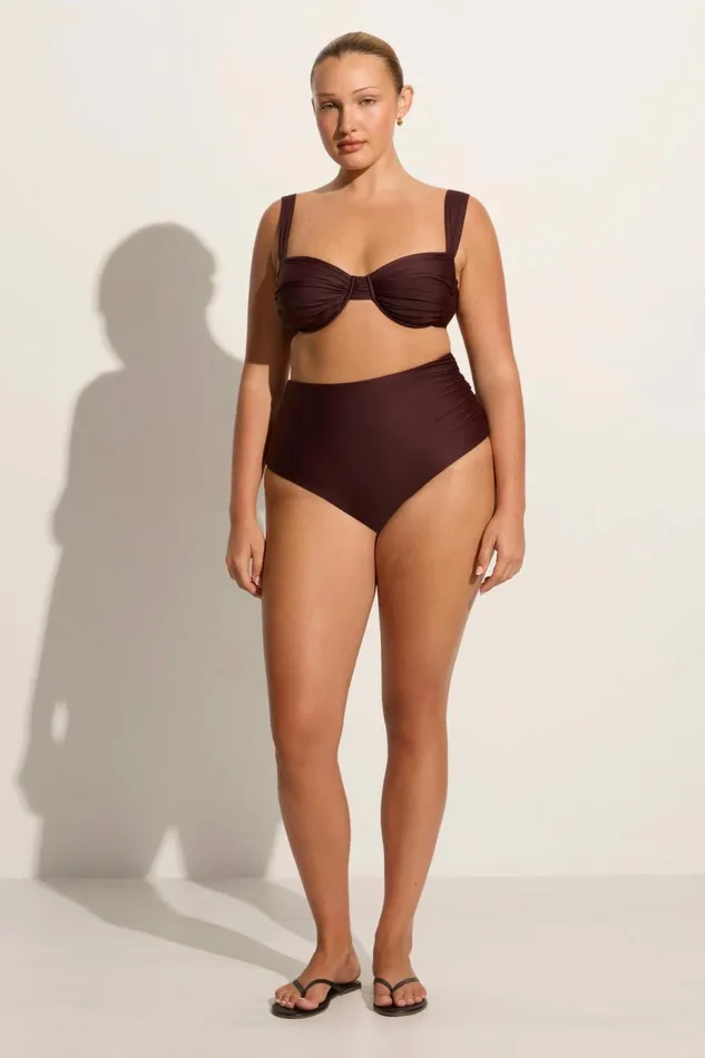 Women Faithfull The Brand Swim Sol Bikini Top Soil 8211 Faithfull The Brand
