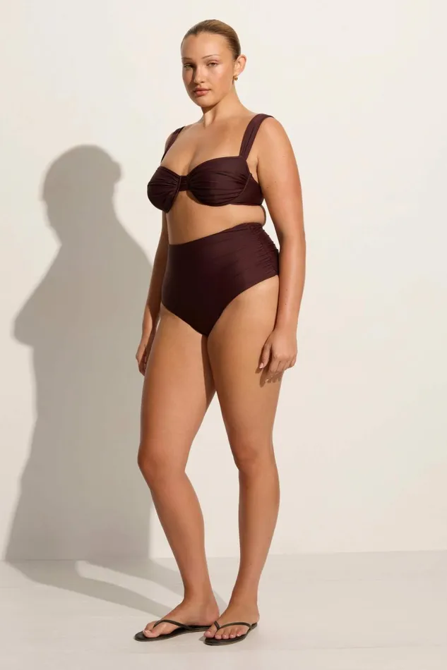 Women Faithfull The Brand Swim Sol Bikini Top Soil 8211 Faithfull The Brand