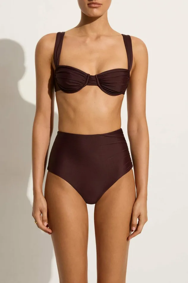 Women Faithfull The Brand Swim Sol Bikini Top Soil 8211 Faithfull The Brand