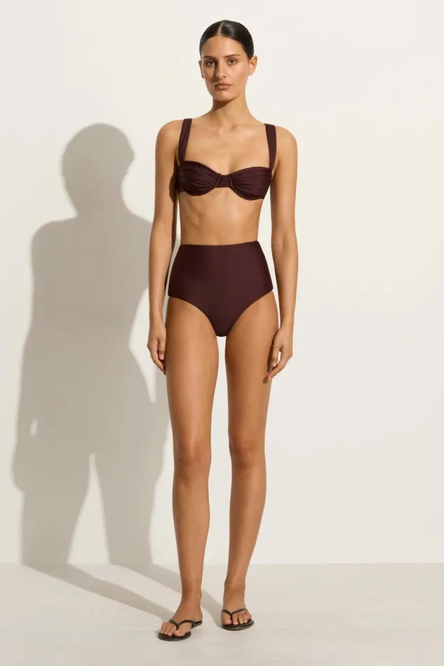 Women Faithfull The Brand Swim Sol Bikini Top Soil 8211 Faithfull The Brand