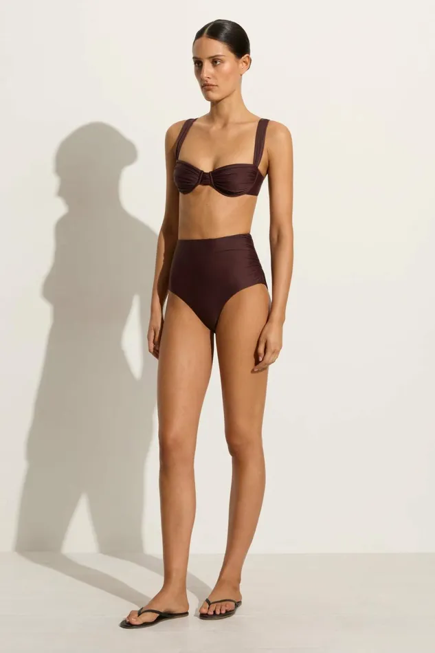 Women Faithfull The Brand Swim Sol Bikini Top Soil 8211 Faithfull The Brand