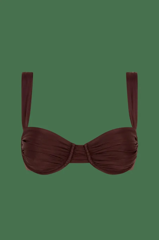 Women Faithfull The Brand Swim Sol Bikini Top Soil 8211 Faithfull The Brand