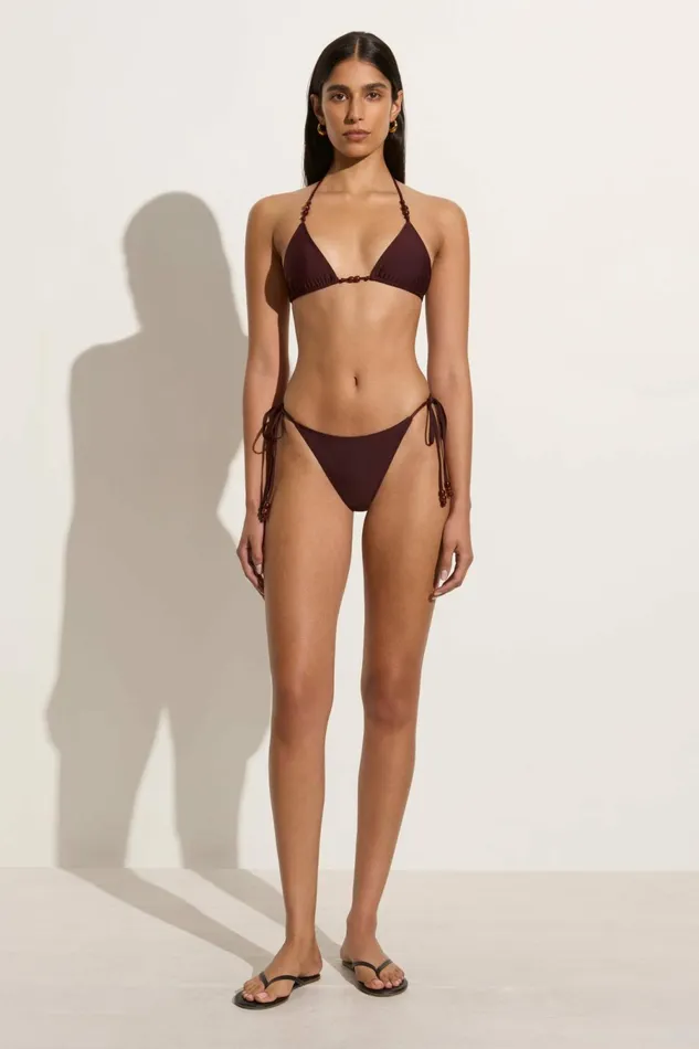 Women Faithfull The Brand Swim Uma Bikini Top Soil 8211 Faithfull The Brand