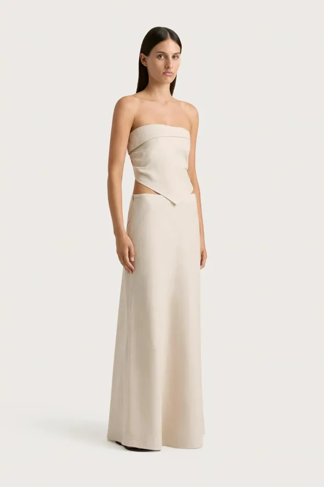 Women Faithfull The Brand Tops Antibes Strapless Top Sand