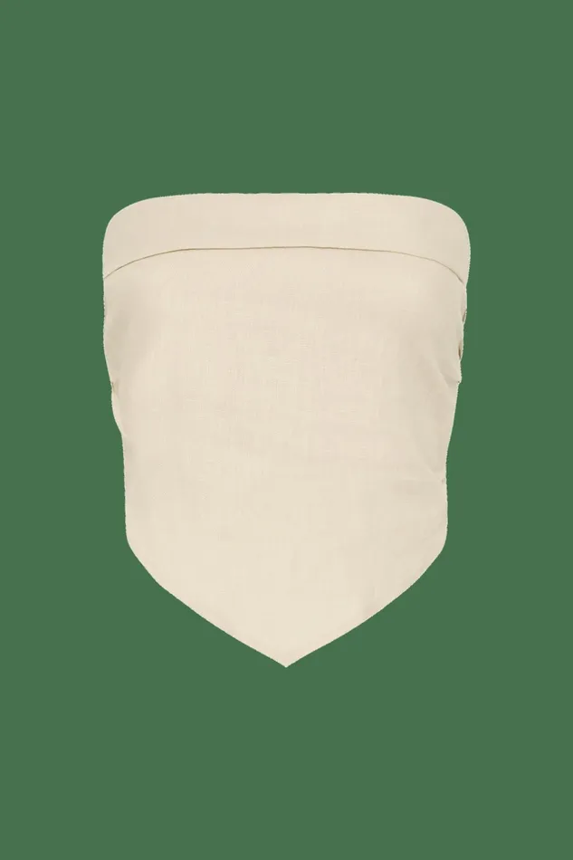Women Faithfull The Brand Tops Antibes Strapless Top Sand
