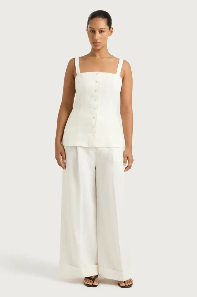 Women Faithfull The Brand Tops Corbiere Vest White