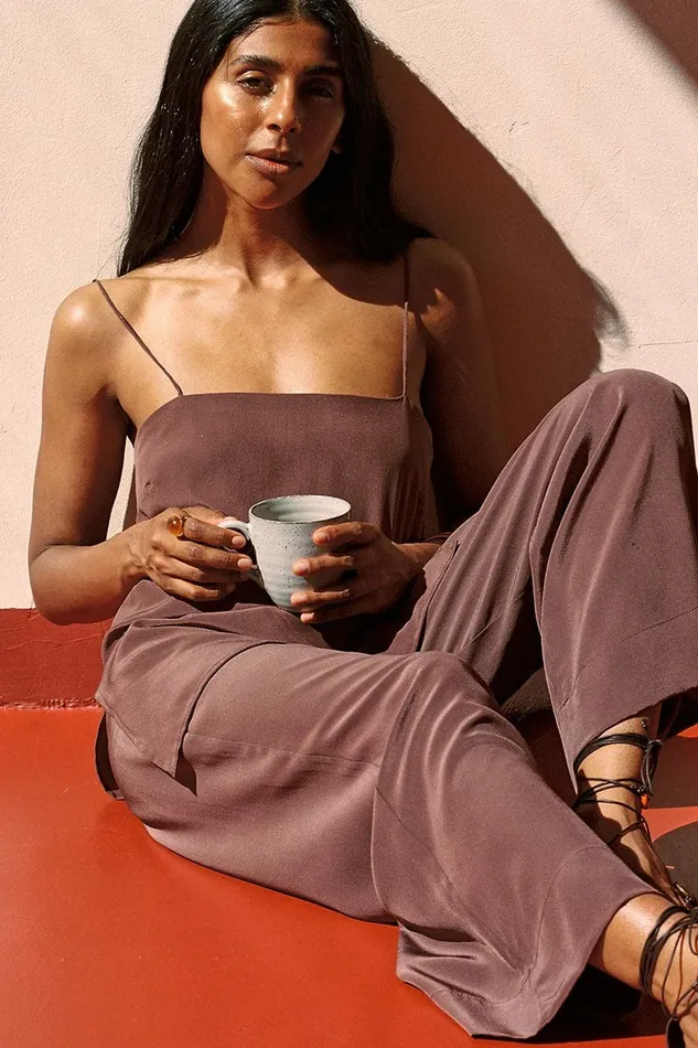 Women Faithfull The Brand Tops Koa Tunic Top Tobacco 8211 Faithfull The Brand