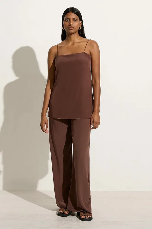 Women Faithfull The Brand Tops Koa Tunic Top Tobacco 8211 Faithfull The Brand