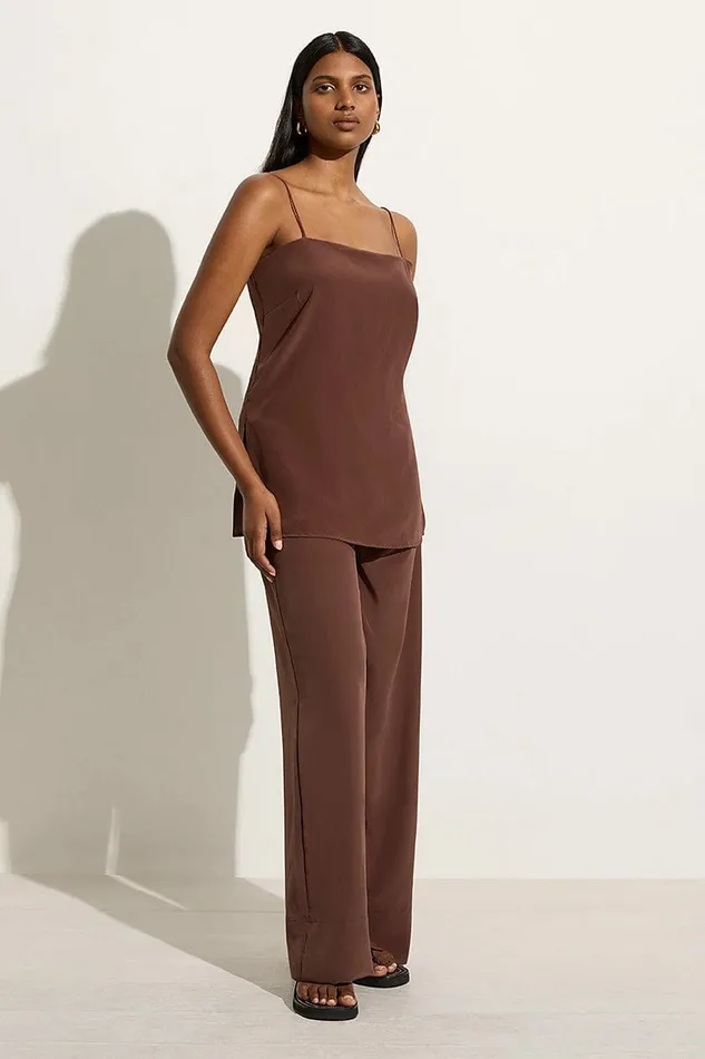 Women Faithfull The Brand Tops Koa Tunic Top Tobacco 8211 Faithfull The Brand