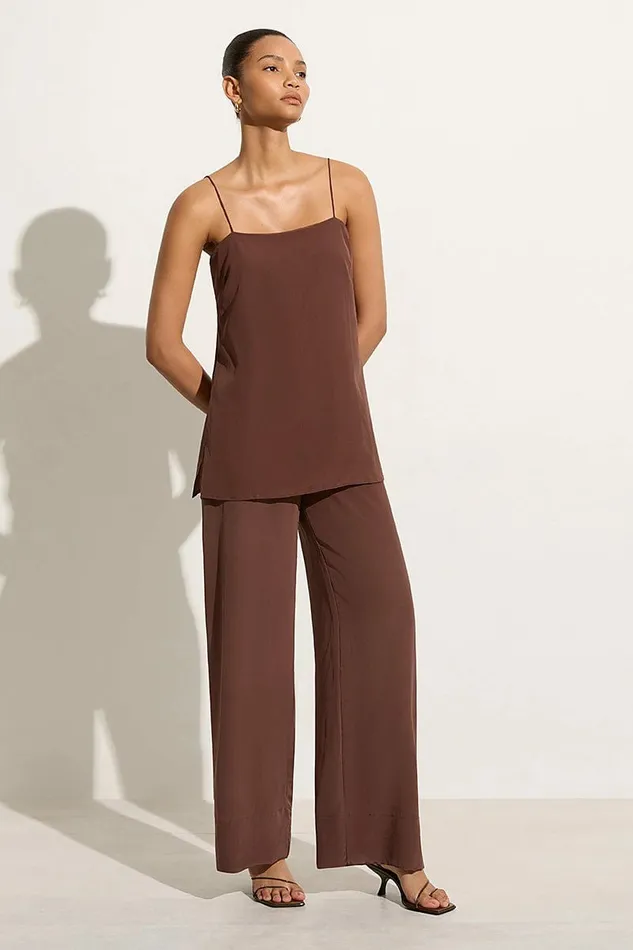 Women Faithfull The Brand Tops Koa Tunic Top Tobacco 8211 Faithfull The Brand