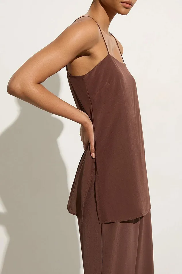 Women Faithfull The Brand Tops Koa Tunic Top Tobacco 8211 Faithfull The Brand