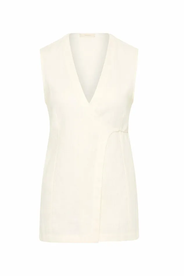 Women Faithfull The Brand Tops Lulea Wrap Vest White
