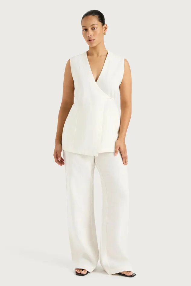 Women Faithfull The Brand Tops Lulea Wrap Vest White